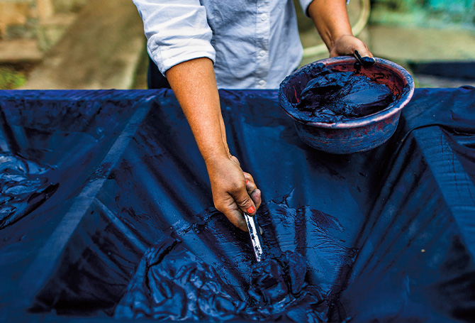 Photo of blue dye
