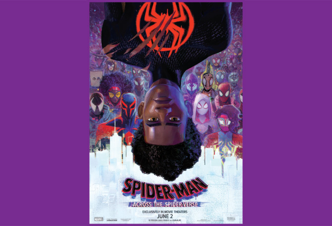 Enlargeable movie poster for "Return to the Spider-Verse"
