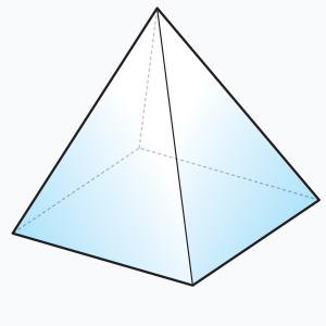 Illustration of a triangular pyramid